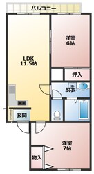 コーポサンライズⅠの物件間取画像